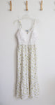 Almost Famous White & Yellow Floral & White Lace Maxi Dress | XL