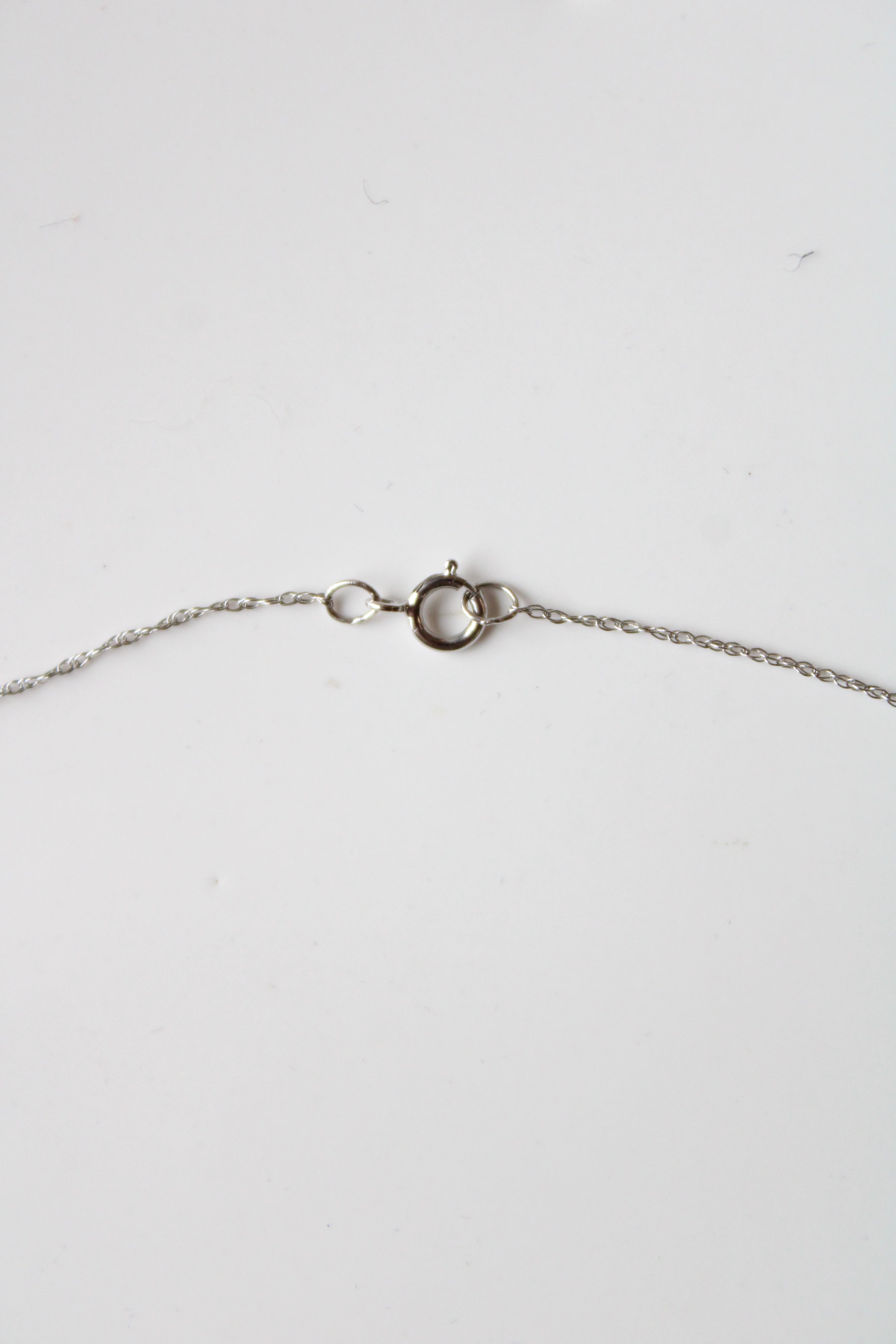 10K White Gold Snowflake Pendant Necklace