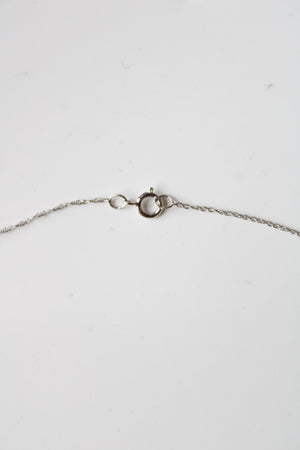 10K White Gold Snowflake Pendant Necklace