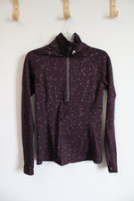 Under Armour Cold Gear Fitted Purple Patterned Quarter Zip Jacket | S