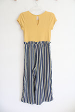 My Michelle Navy & Gold Striped Jumpsuit | Youth XL (18/20)