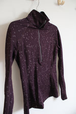 Under Armour Cold Gear Fitted Purple Patterned Quarter Zip Jacket | S