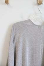Donni Light Green & White Ribbed Cardigan | M