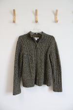 Dressbarn Green Quarter Zip Sweater | XL Petite