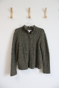 Dressbarn Green Quarter Zip Sweater | XL Petite