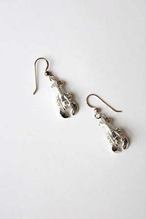 Lobster Dangle Sterling Silver Earrings