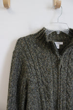 Dressbarn Green Quarter Zip Sweater | XL Petite