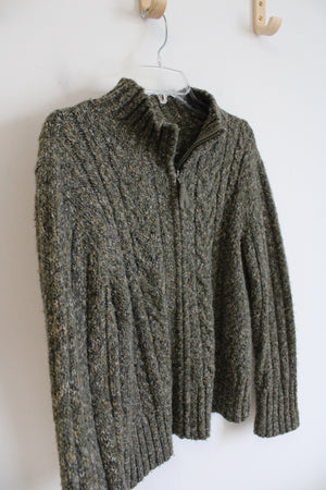 Dressbarn Green Quarter Zip Sweater | XL Petite