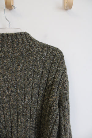 Dressbarn Green Quarter Zip Sweater | XL Petite