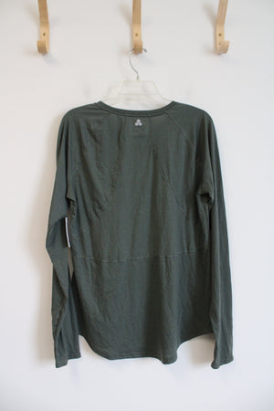 NEW Tek Gear Olive Green Long Sleeved Shirt | L