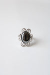 Silver Black Stone Ring | Size 5