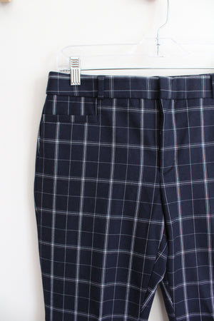 Banana Republic Navy & White Plaid Sloan Pants | 4