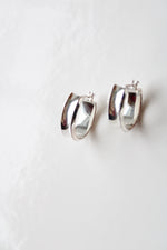 Sterling Silver Oval Hoop Earrings