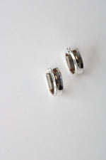 Sterling Silver Oval Hoop Earrings