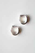 Sterling Silver Oval Hoop Earrings