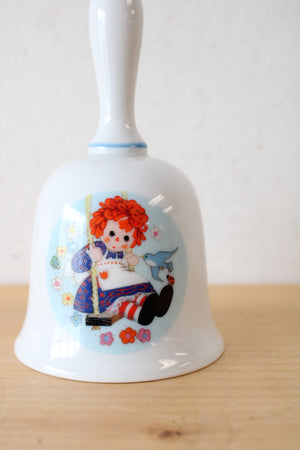 Schmid Vintage 1979 Raggedy Ann Ceramic Bell