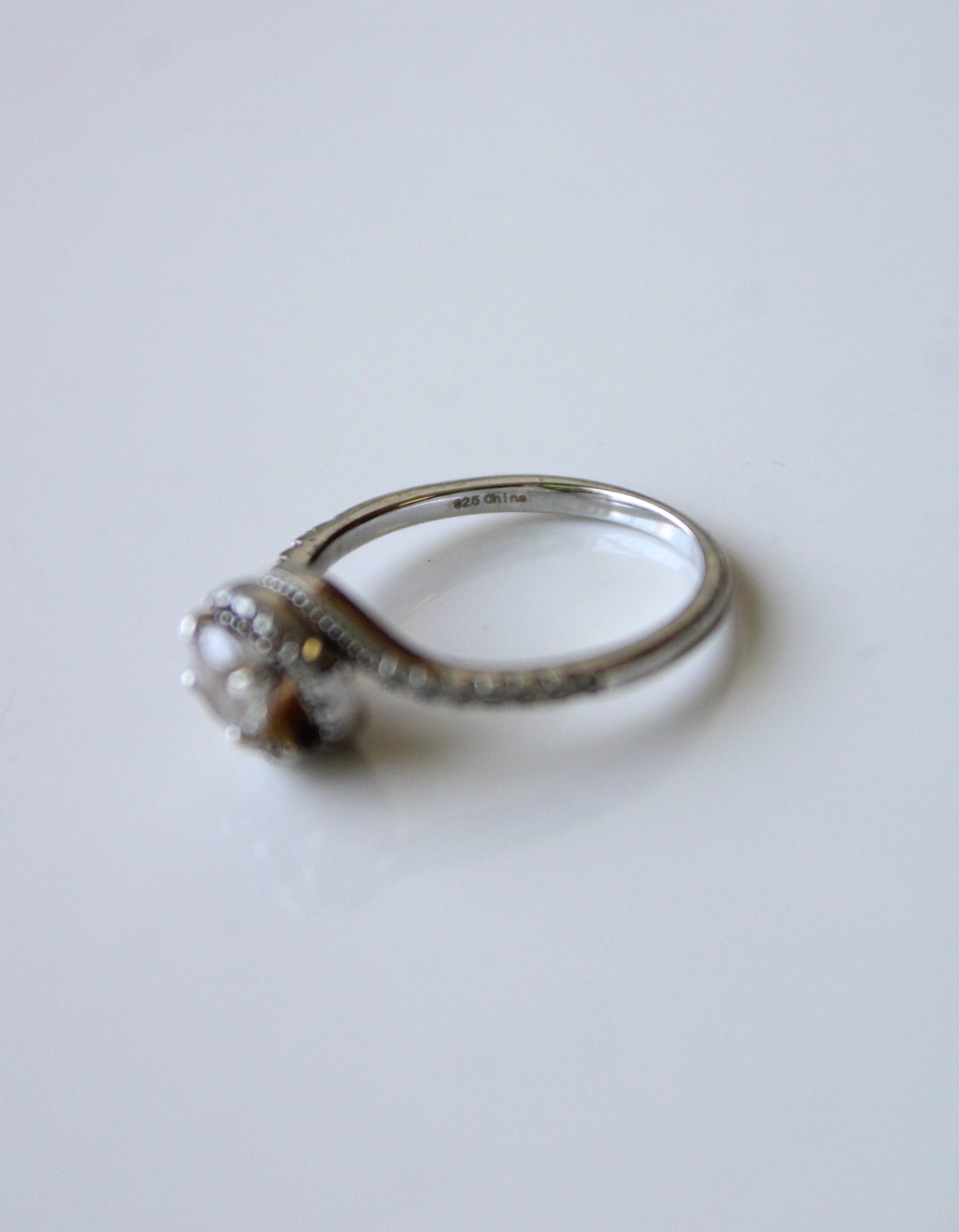 Twist Solitaire Sterling Silver Ring | Size 6