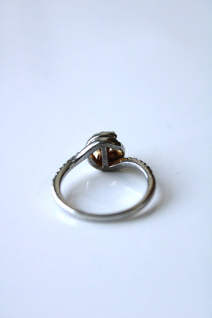 Twist Solitaire Sterling Silver Ring | Size 6