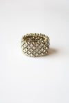 Clear Stone Thick Band Stretch Ring | Size 6.5