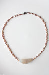 Genuine Baroque Pearl Pink Glass Beaded Necklace