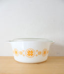 Pyrex Vintage Town & Country Orange #474-B 1.5 Quart Covered Casserole Dish