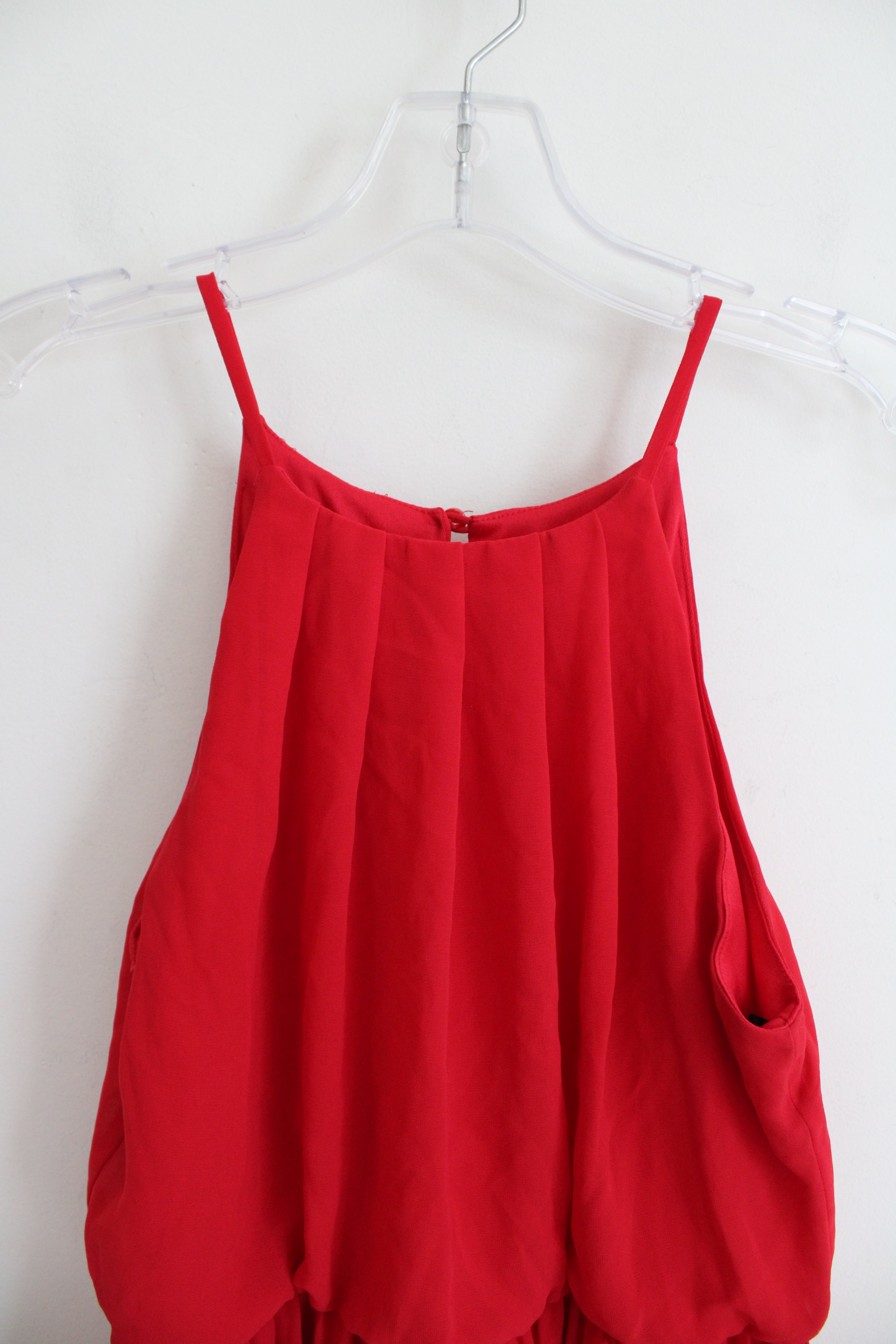 A. Byer Red Halter Dress | S