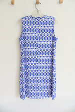 Anthony's Resort Wear Blue & White Patterned Dress | L