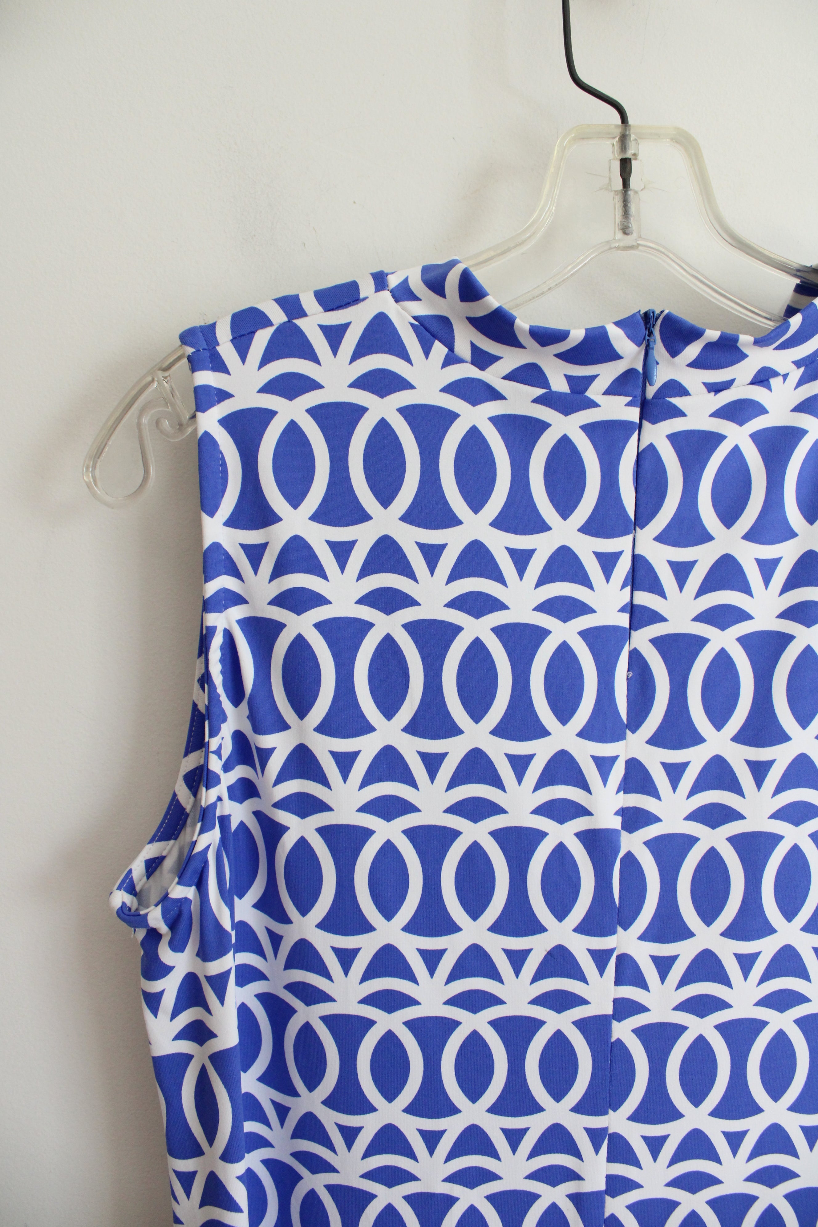 Anthony's Resort Wear Blue & White Patterned Dress | L