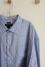 Pronto Uomo Classic Fit Blue Plaid Button Down Shirt | 20 Tall