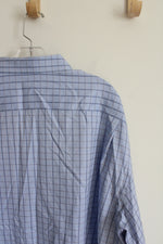 Pronto Uomo Classic Fit Blue Plaid Button Down Shirt | 20 Tall