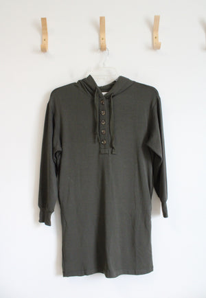 Lou & Grey Signature Soft Olive Green Hooded Dress | XS