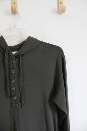 Lou & Grey Signature Soft Olive Green Hooded Dress | XS
