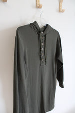 Lou & Grey Signature Soft Olive Green Hooded Dress | XS