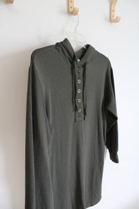 Lou & Grey Signature Soft Olive Green Hooded Dress | XS