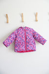 OshKosh Pink & Blue Chevron Fleece Lined Coat | 2T