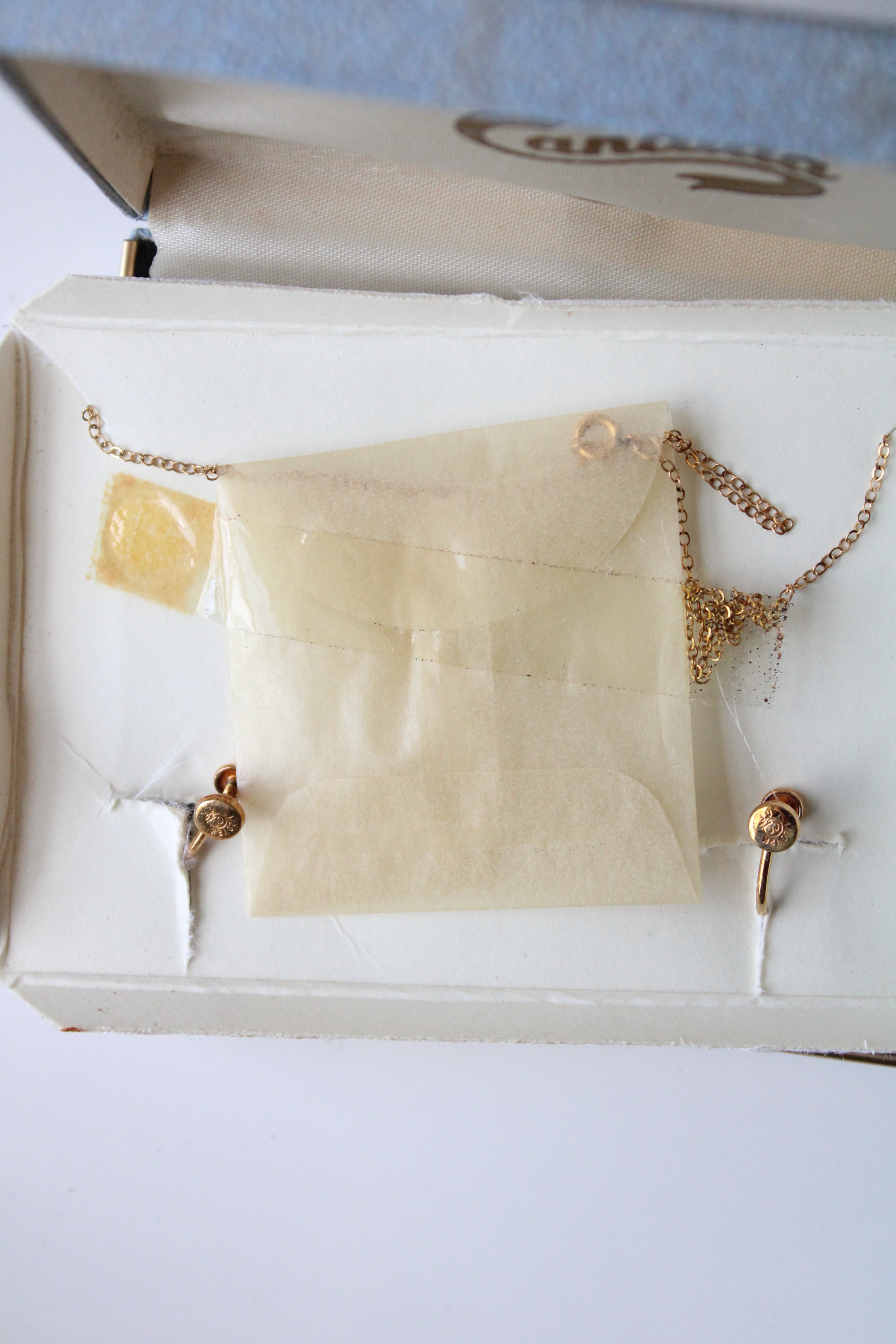 Candida 1/20 12K Gold Filled Cultured Pearl Necklace & Screwback Earring Set