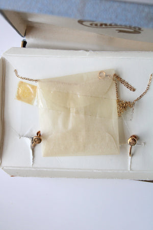 Candida 1/20 12K Gold Filled Cultured Pearl Necklace & Screwback Earring Set