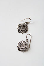 Mandala Sterling Silver Dangle Earrings