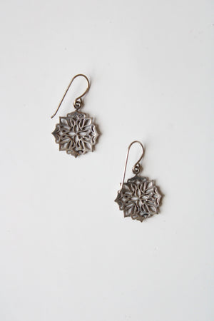 Mandala Sterling Silver Dangle Earrings