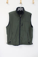 Sonoma Sport Green Navy Fleece Lined Vest | M