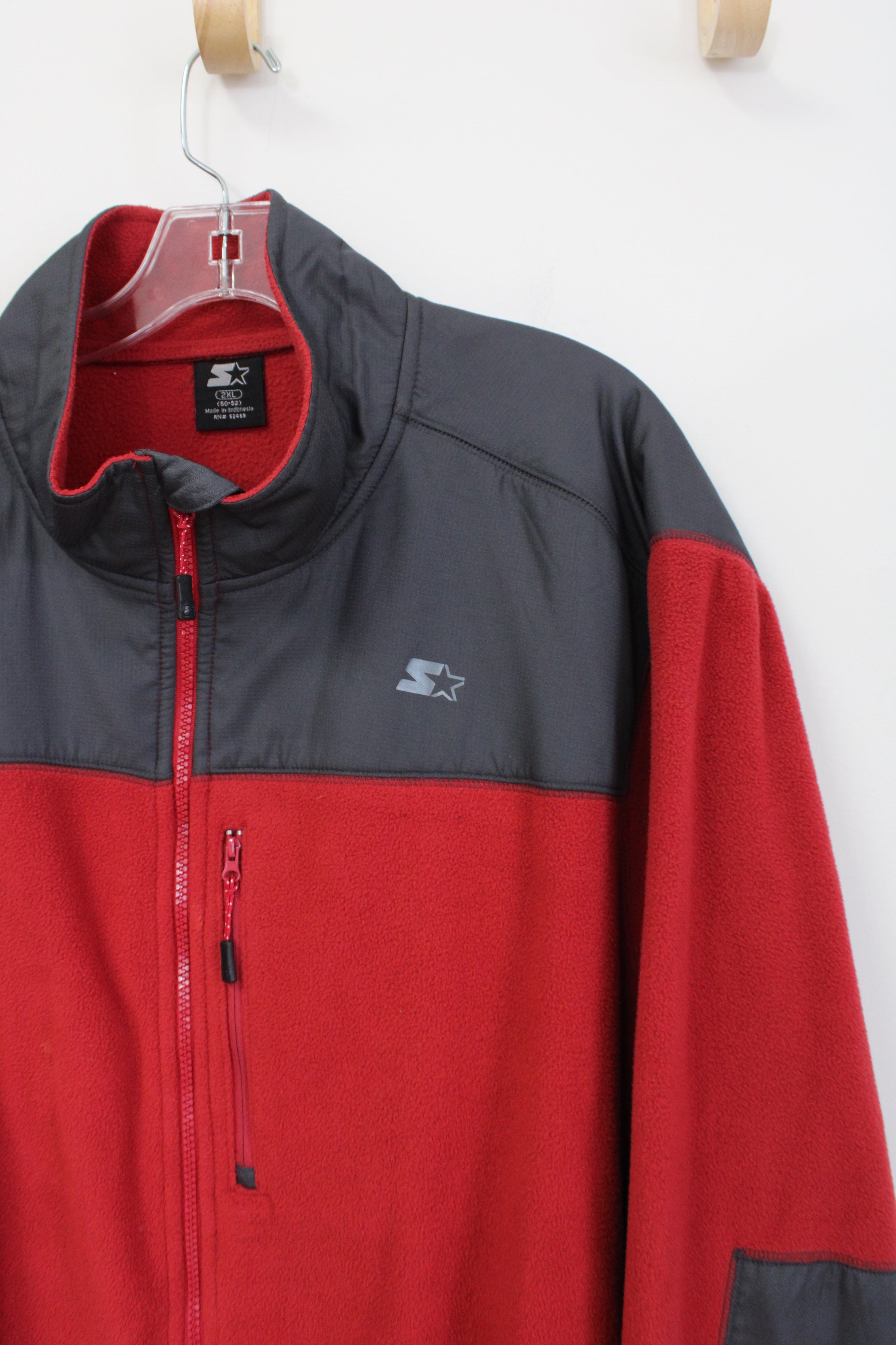 Starter Red Fleece Jacket | 2XL