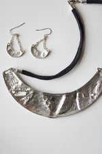 Animal Print Silver Necklace & Earring Set