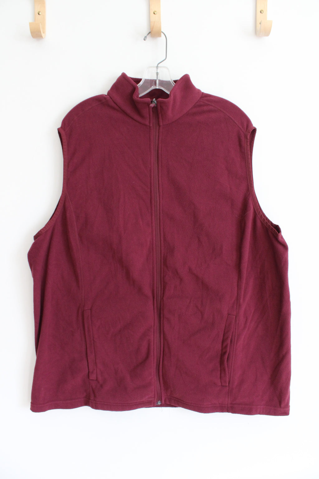 Lands' End Maroon Fleece Vest | 2X