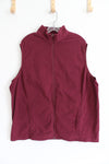 Lands' End Maroon Fleece Vest | 2X