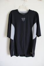 Under Armour Black Fitted HeatGear Shirt | XL