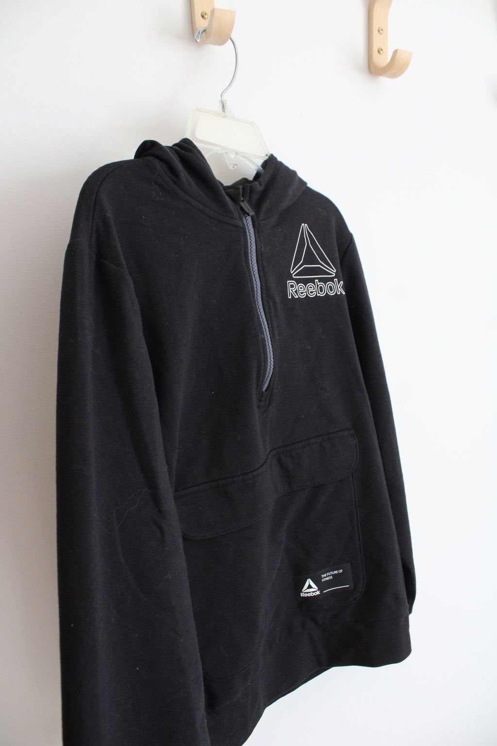 Reebok Black Quarter Zip Hoodie | Youth L (10/12)