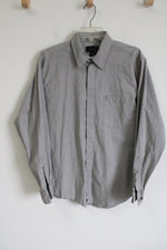 J. Ferrar Gray Hidden Button Long Sleeved Shirt | L