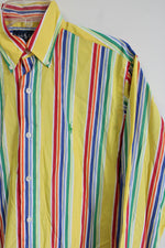 Ralph Lauren Classic Fit Vintage 90's Rainbow Striped Button Down Shirt | 14 1/2-S