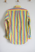 Ralph Lauren Classic Fit Vintage 90's Rainbow Striped Button Down Shirt | 14 1/2-S