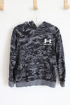 Under Armour Black & Gray Patterned Hoodie | Youth S (7/8)